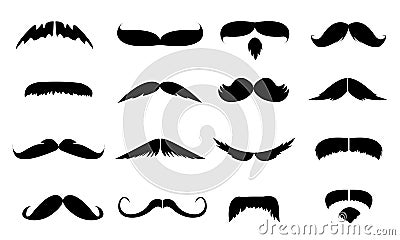 Mustaches collection Vector Illustration