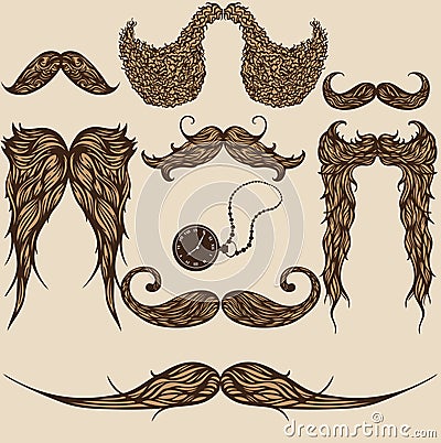 Mustaches Vector Illustration