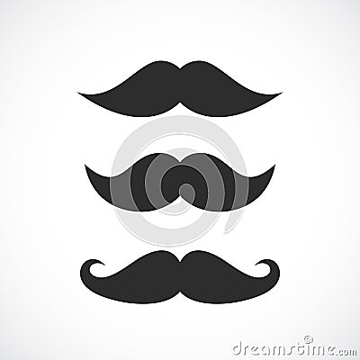 Mustaches vector icon Vector Illustration