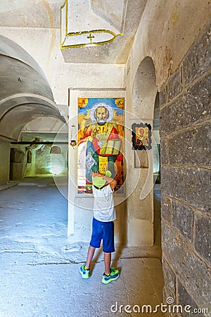 The Monastery of St. Nicholas in Mustafapasa, a village in Cappadocia Editorial Stock Photo