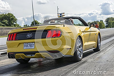 Mustang on the track Editorial Stock Photo