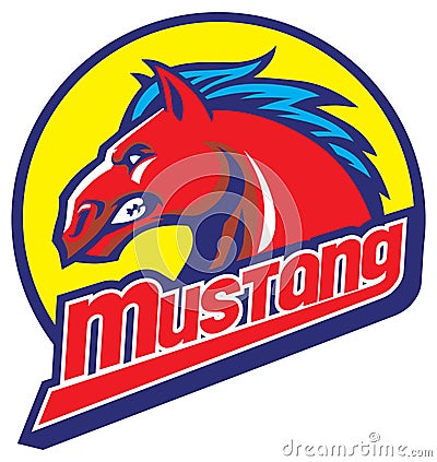 Mustang head mascot Vector Illustration