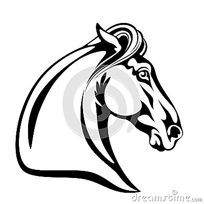 Mustang head Vector Illustration
