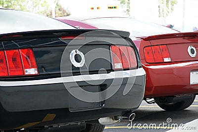 Mustang Rear End Stock Photo
