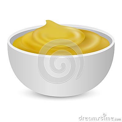 Mustard sauces mockup, realistic style Vector Illustration