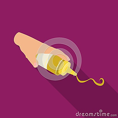 Mustard, seasoning for eating. Food and cooking single icon in flat style vector symbol stock illustration web. Vector Illustration