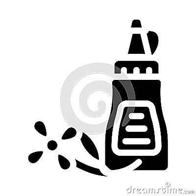 mustard seasoning glyph icon vector illustration Vector Illustration