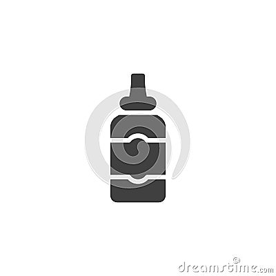 Mustard squeeze bottle vector icon Vector Illustration