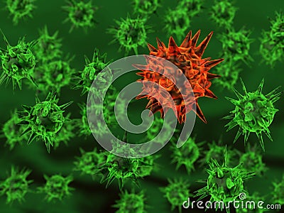 Mutated virus Stock Photo