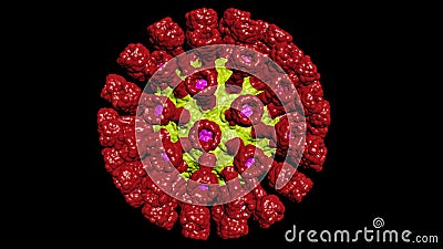 Mutation virus in 3d style Epidemic pandemic Medical science Coronavirus vaccine Stock Photo