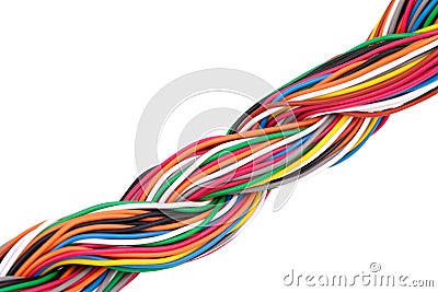 Muti-color electronic wire Stock Photo