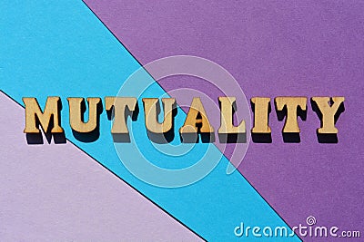 Mutiality, word as banner headline Stock Photo