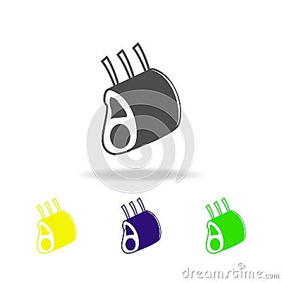 mutton ribs illustration. Element of meat product multicolored icons for mobile concept and web apps. Isolated mutton ribs Cartoon Illustration