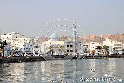 Muttrah Corniche in Muscat, Oman Editorial Stock Photo