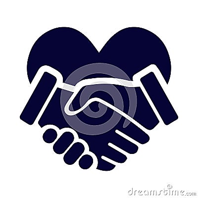 Mutual friendship, Friendship, handshake, interaction, mutual, respect icon Vector Illustration