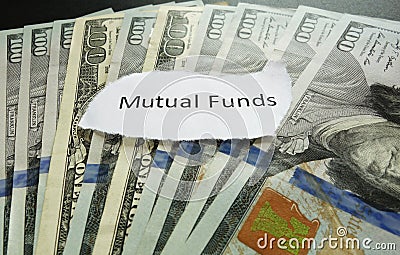 Mutual fund note Stock Photo