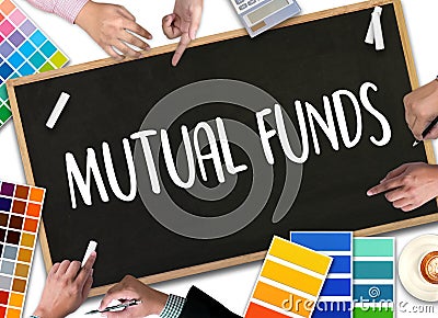 MUTUAL FUNDS Finance and Money concept , Focus on mutual fund i Stock Photo