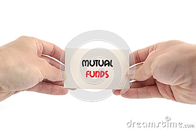 Mutual funds text concept Stock Photo