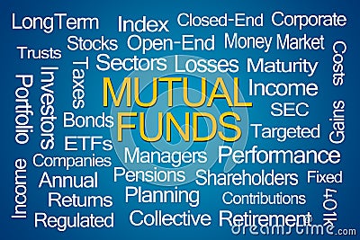 Mutual Funds Word Cloud Stock Photo