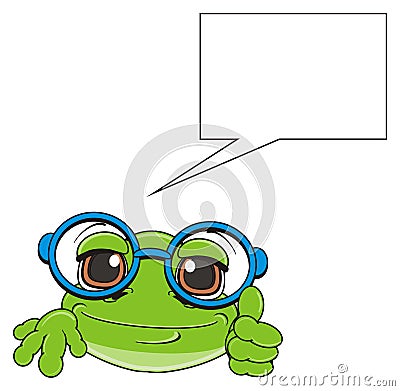 Muzzle of frog with clean callout Stock Photo