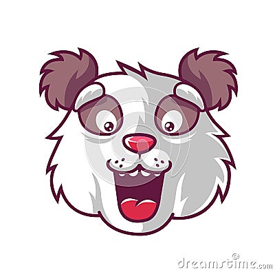 Muzzle fun panda Vector Illustration