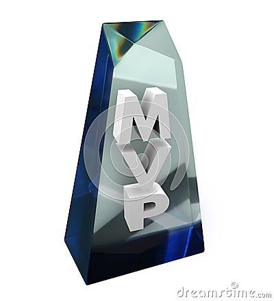 MVP Most Valuable Player Award Prize Honor Best Team Member Stock Photo
