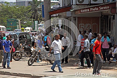 Mwanza, Tanzania Street Corner Editorial Stock Photo