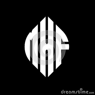 MXF circle letter logo design with circle and ellipse shape. MXF ellipse letters with typographic style. The three initials form a Vector Illustration