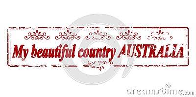 My beautiful country Australia Vector Illustration