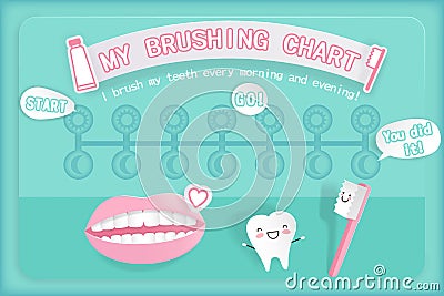My brushing chart Vector Illustration