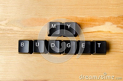 My budget words Stock Photo