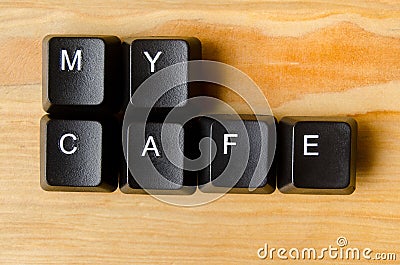 My cafe words Stock Photo