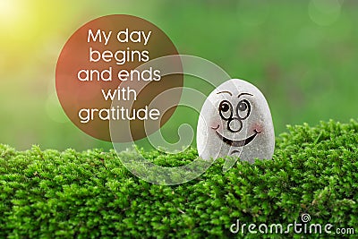 My day begins and ends with gratitude Stock Photo