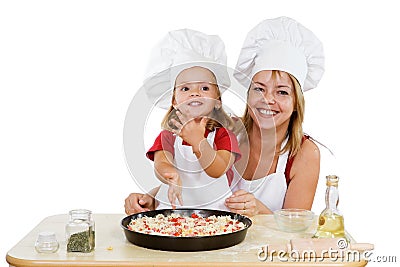 My first pizza is ready Stock Photo