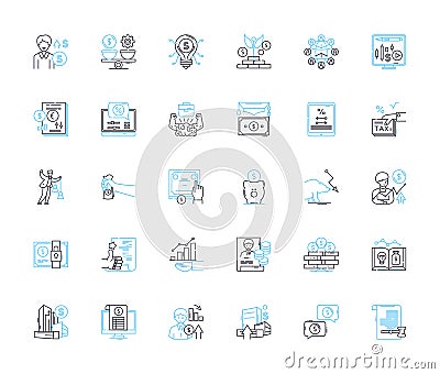 My market linear icons set. Health, Fitness, Wellness, Nutrition, Lifestyle, Organic, Clean line vector and concept Vector Illustration