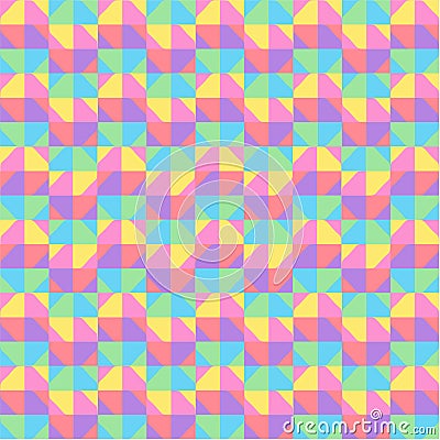 Colorful Seamless Triangle Pattern, Abstract, Illustrator Pattern Wallpaper Stock Photo
