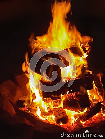 My own builded fire Stock Photo