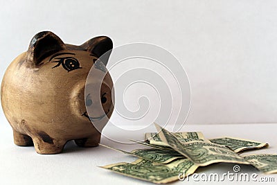 My piggy back with the savings Stock Photo