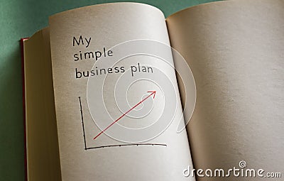 My simple business plan Stock Photo