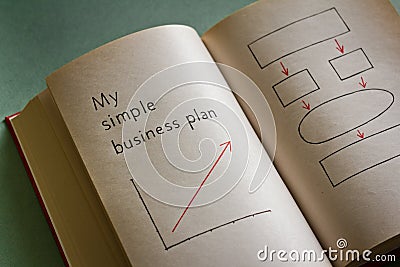 My simple business plan Stock Photo