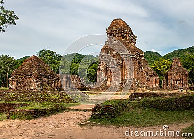 My Son Temples Vietnam Stock Photo