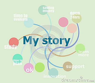 My Story. Business data visualization. Process chart Stock Photo