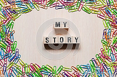 My Story words concept Stock Photo