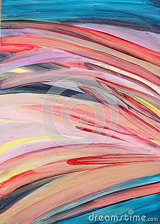 Vanishing art Abstract of Acrylic Painting Stock Photo