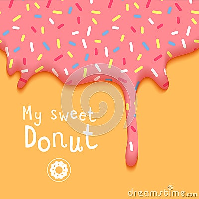 My Sweet Donut Vector Illustration Vector Illustration