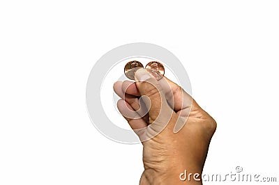 My two cents Stock Photo