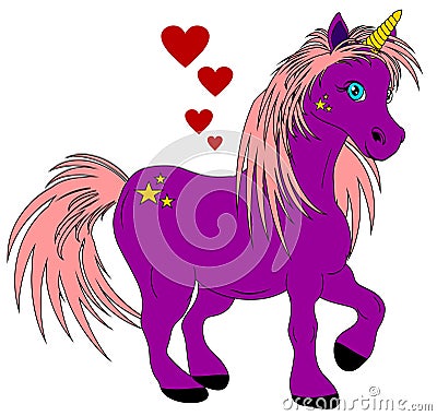 My violet unicorn Stock Photo