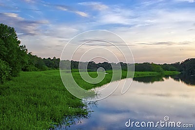 Myakka river sunset Stock Photo