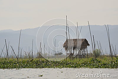 Myanmar Bagan Nyaung-U admission fee counter Stock Photo