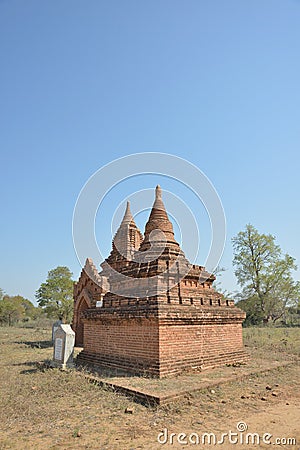 Bagan Pagoda tower Stock Photo